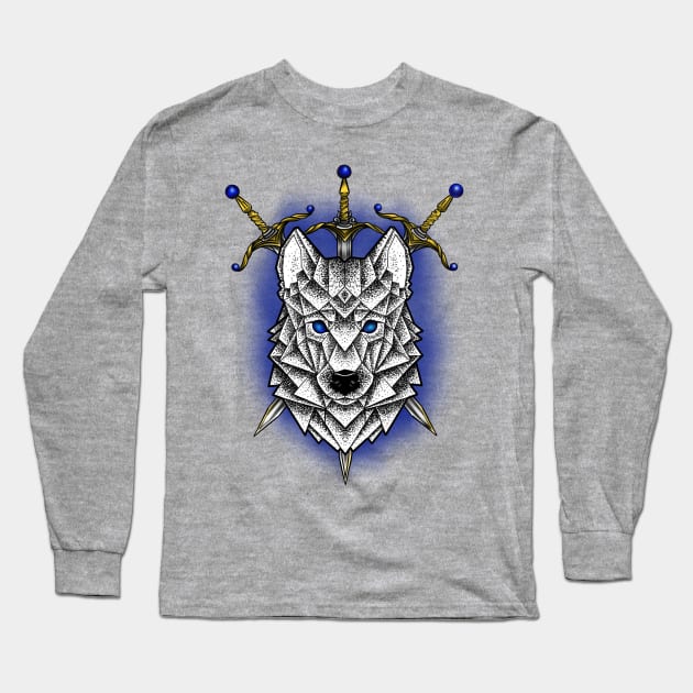 Wolf and daggers Long Sleeve T-Shirt by DarkHorseBailey